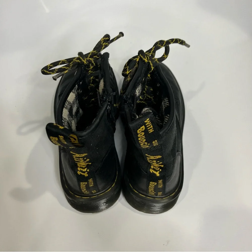 Dr. Marten’s 1460 panel canvas and leather lace‎ up boots black kids size 1